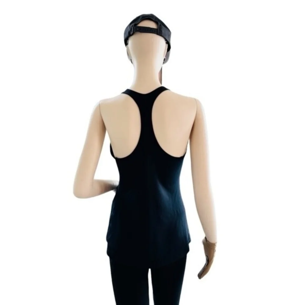 Nike Dri-FIT Women Slim Fit Racerback Tank Top Black Athletic Size M - Picture 7 of 9